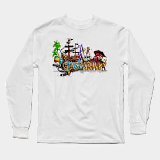 Gasparilla Pirate Ship Tampa FL Pirate Festival Long Sleeve T-Shirt